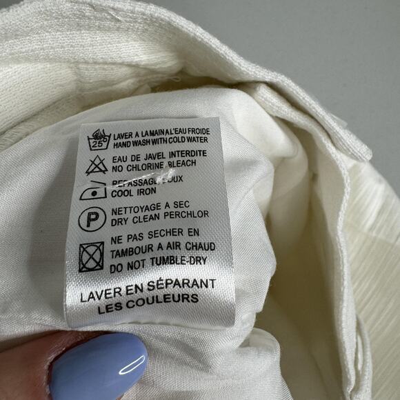 Berthie Paris Cena Shorts Womens Small 4 White High Rise Pleated Preppy Nautical - Picture 16 of 16